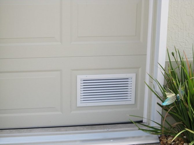 Вентилационни решетки във вратите - просто решение на въпроса за достъп на чист въздух до гаража